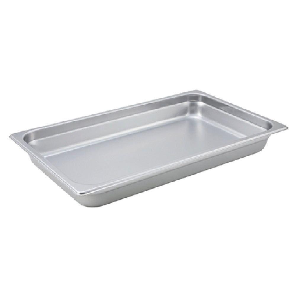 Winco SPJM-102 20-3/4 Inch Full Size Steam Table Pan 24 Gauge Stainless Steel with Anti-jamming