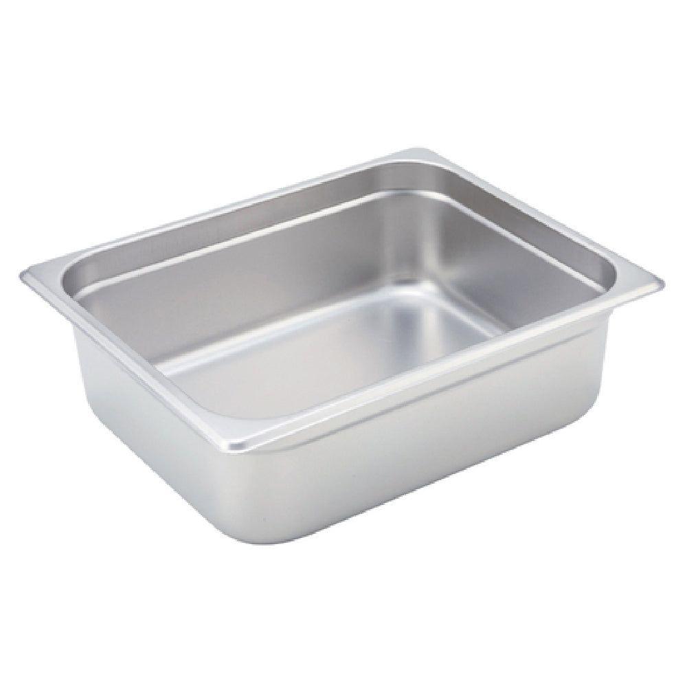 Winco SPJM-204 12-3/4 Inch Steam Table Pan 1/2 Size Anti-jamming Stainless Steel