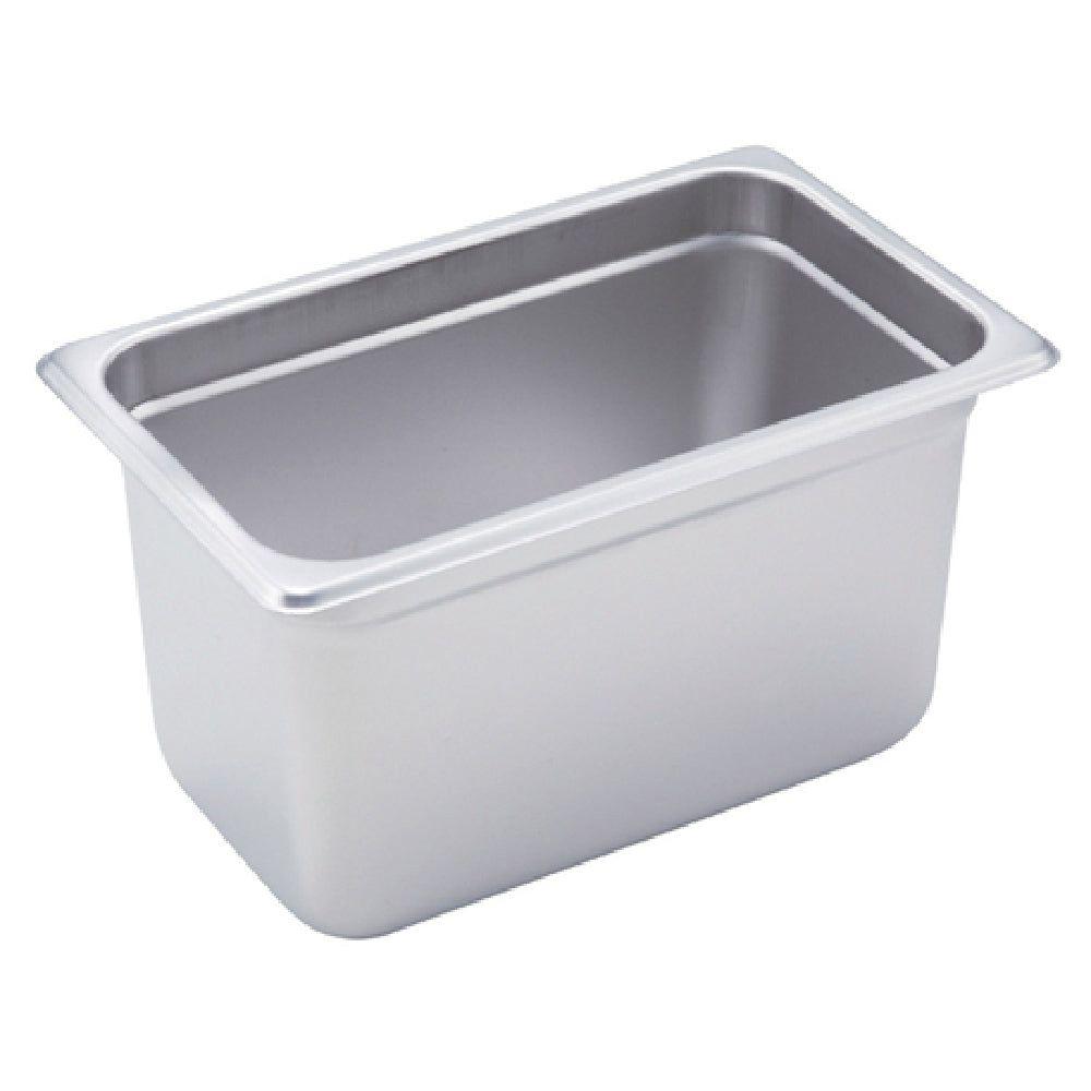 Winco SPJM-406 1/4 Size Steam Table Pan 24 Gauge Anti-Jamming Stainless Steel
