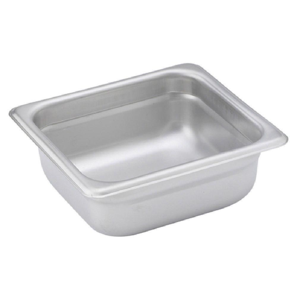 Winco SPJM-602 6-7/8 Inch Steam Table Pan 1/6 Size Anti-Jamming 24 Gauge Stainless Steel