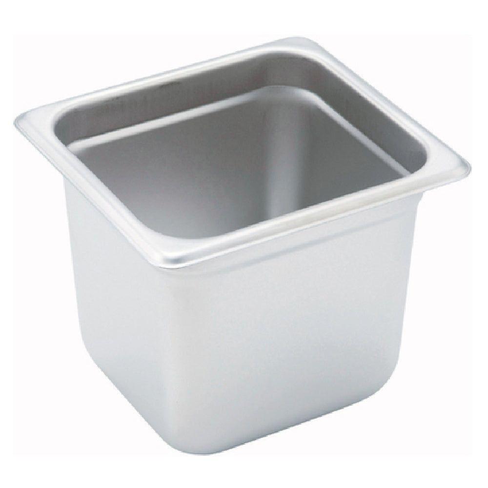 Winco SPJM-606 6-5/16 Inch 1/6 Size Steam Table Pan Anti-jamming Stainless Steel