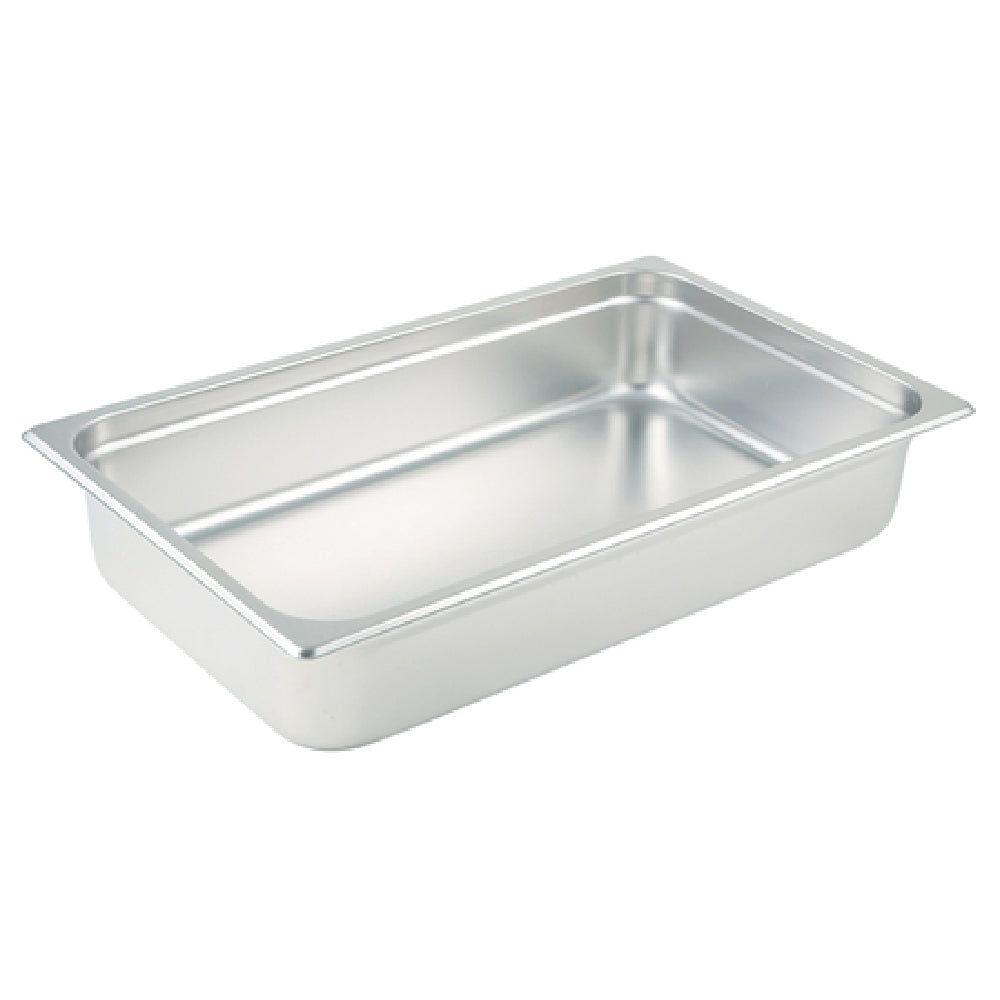 Winco SPJP-104 20-3/4 Inch Steam Table Pan Full Size 23 Gauge Stainless Steel with Anti-jamming