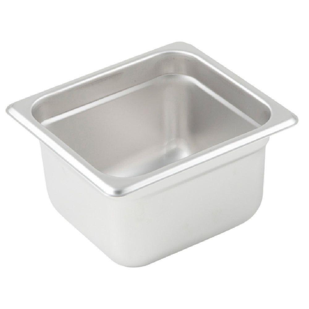 Winco SPJP-604 6-7/8 Inch Steam Table Pan 23 Gauge Anti-Jamming Stainless Steel