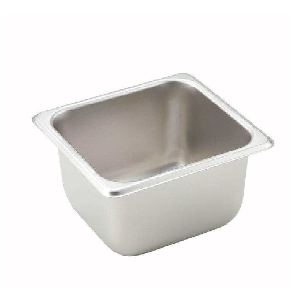 Winco SPS4 6-7/8 Inch 1/6 Size Steam Table Pan 25 Gauge Stainless Steel with Descriptors
