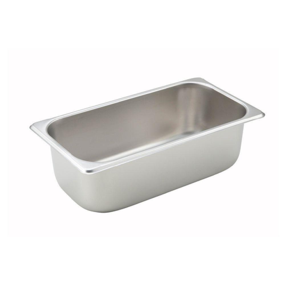 Winco SPT4 12.75 Inch Steam Table Pan 25 Gauge Standard Weight with Straight Sides
