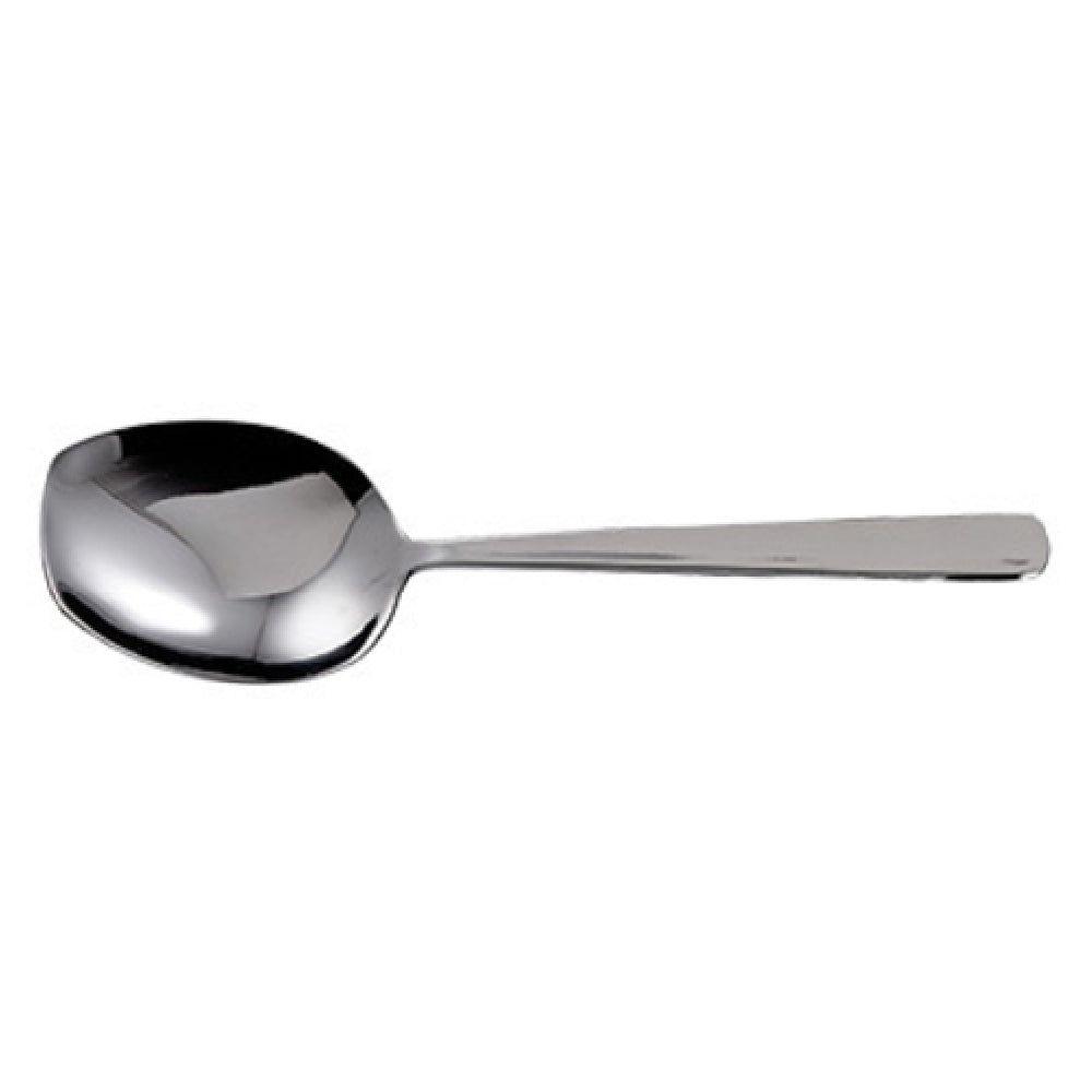Winco SRS-8 8-1/4 Inch Serving Spoon Solid Stainless Steel with Flat Edge