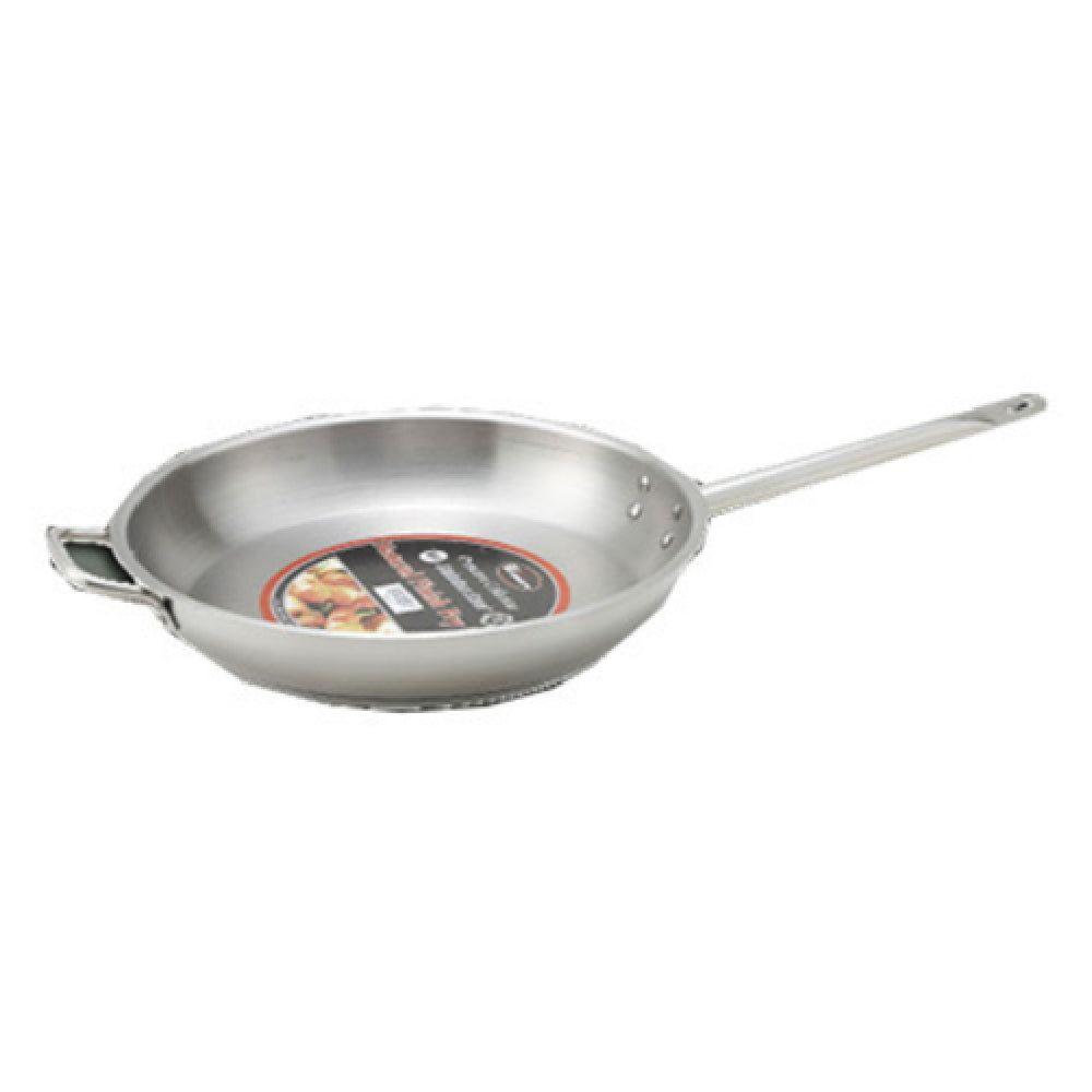Winco SSFP-12 12-1/2 Inch Premium Fry Pan Riveted Handle Stainless Steel
