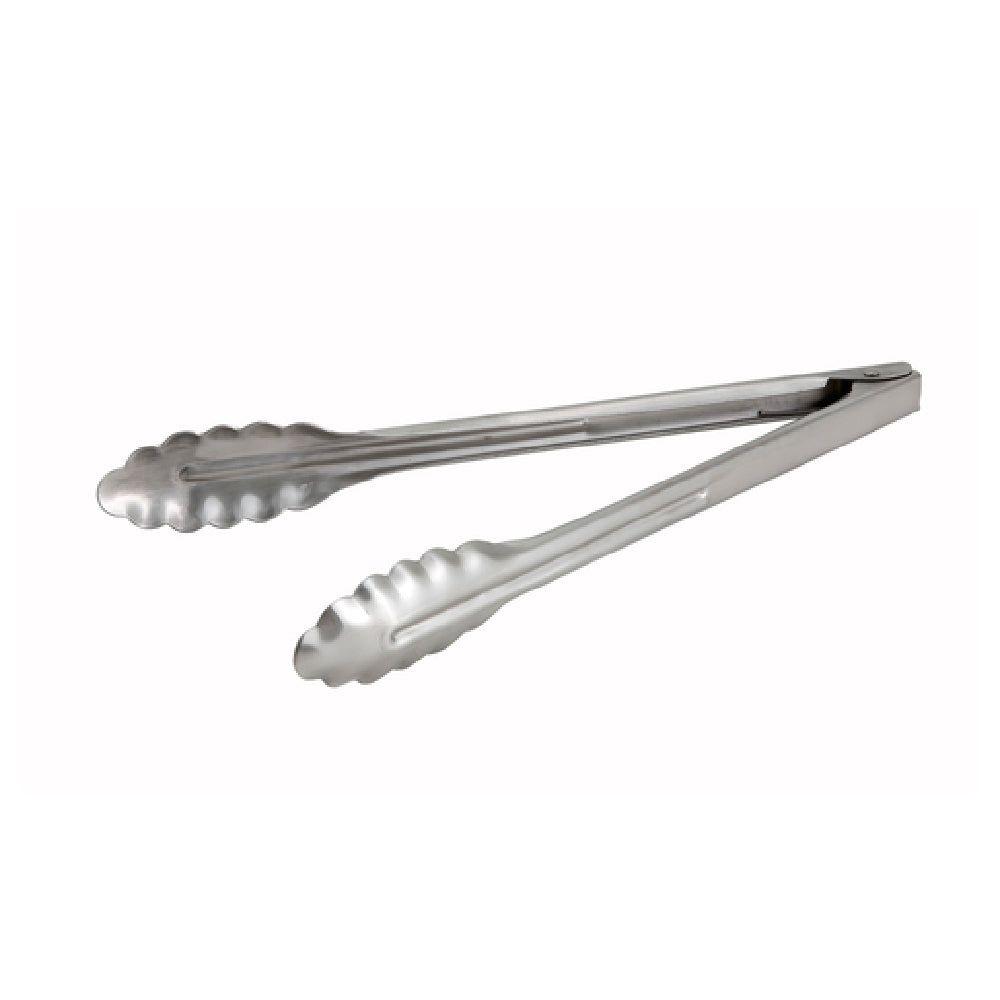 Winco UT-12HT 12 Inch Utility Tongs Coiled Spring Heavy Gauge Stainless Steel