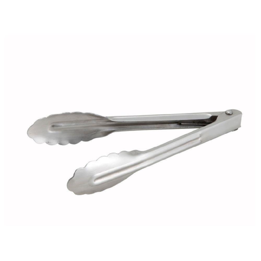 Winco UT-7 7 Inch Utility Tongs Coiled Spring Heavyweight Stainless Steel
