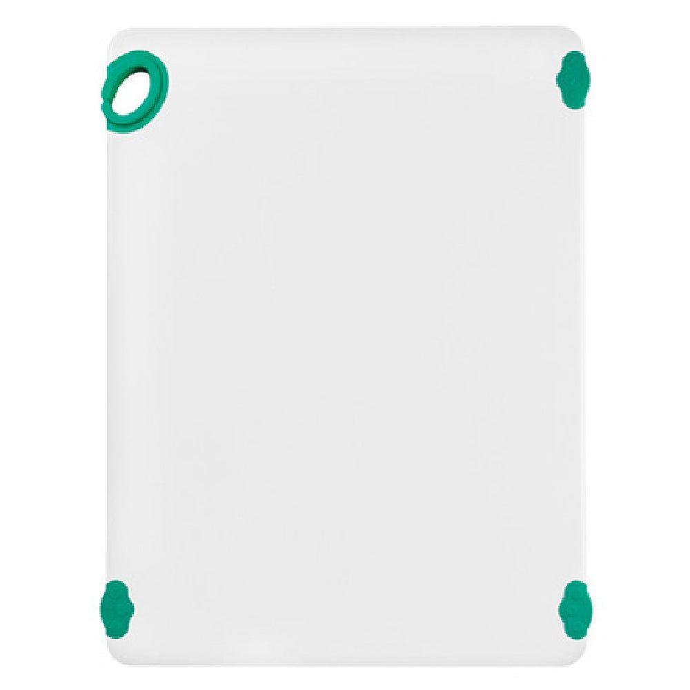 Winco CBN-1824GR 18 Inch Rectangular Cutting Board with Rubber Grip Hook Green Co-Polymer