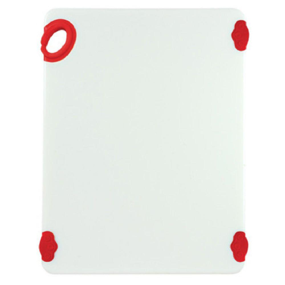 Winco CBN-1520RD 15 Inch Cutting Board Rubber Grip Hook Red Co-polymer