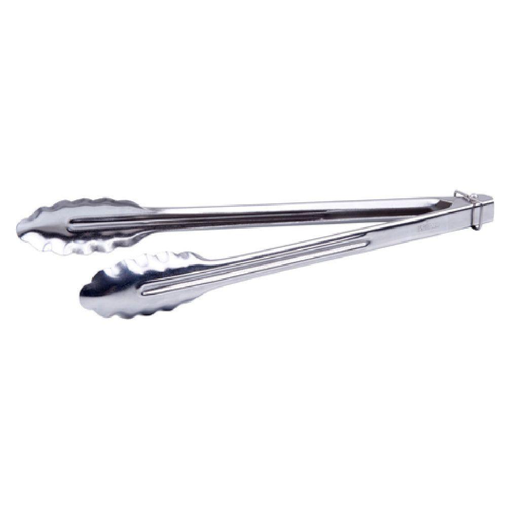 Winco UTLK-12 12 Inch Utility Tongs With Locking Ring Stainless Steel