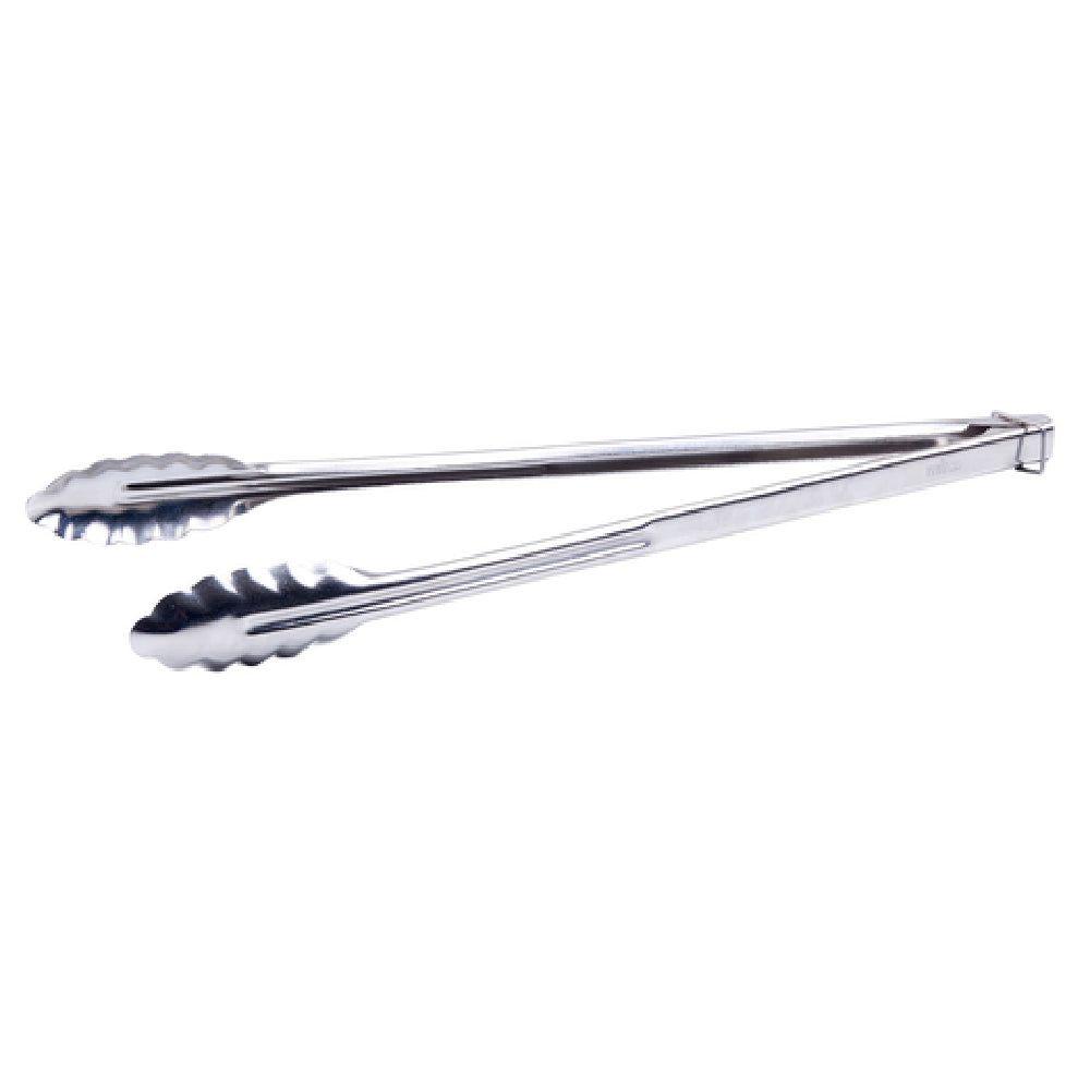 Winco UTLK-16 16 Inch Utility Tongs with Locking Ring Stainless Steel