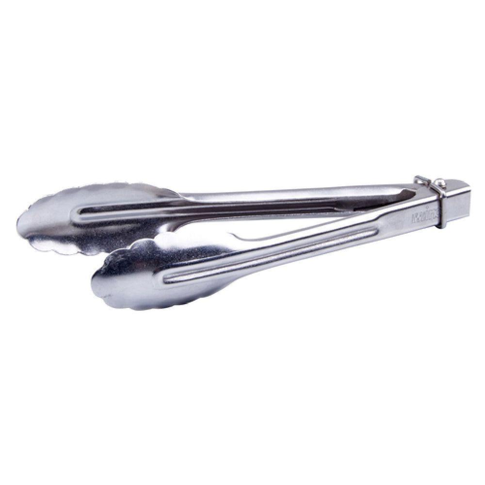 Winco UTLK-7 7 Inch Utility Tongs with Locking Ring Stainless Steel