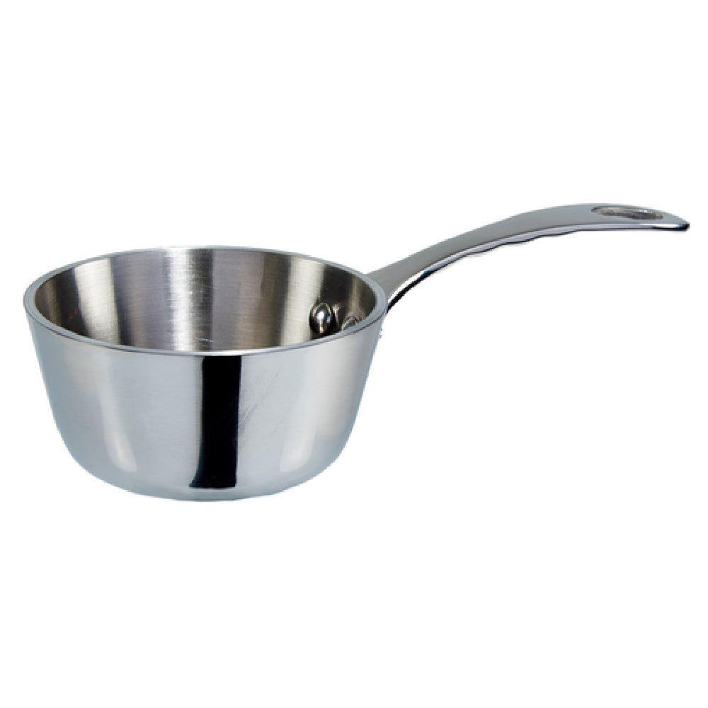 Winco DCSC-3S Mini Saucier 5 Oz Round Induction Ready with Riveted Handle Stainless Steel