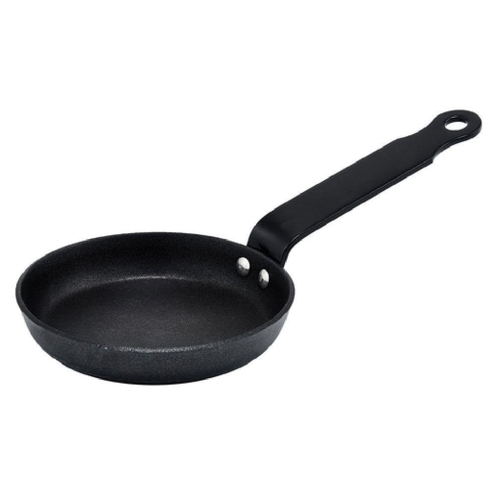 Winco CSPP-4E 4-3/4 Inch Blini Pan Induction Ready Enameled Carbon Steel Riveted Handle