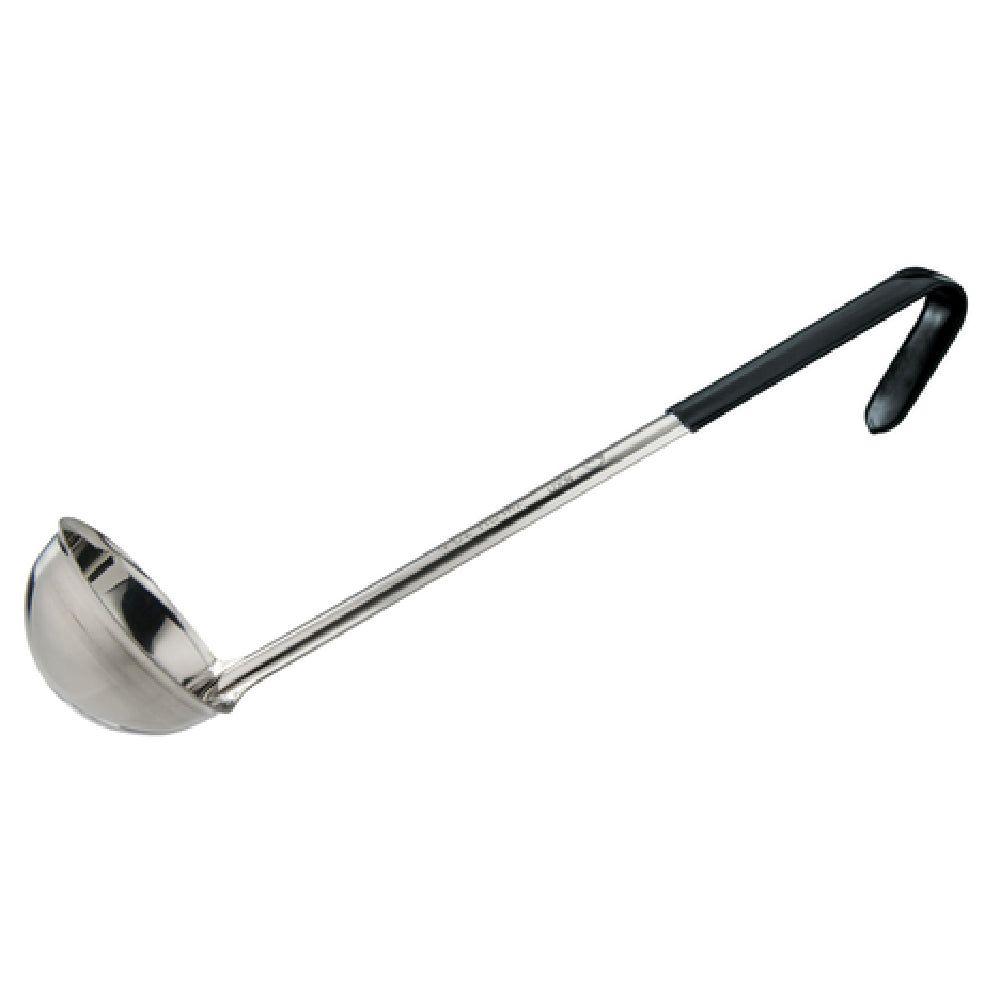 Winco LDCN-4K 4 Oz Ladle One-piece Black Stainless Steel with Ergonomic Design