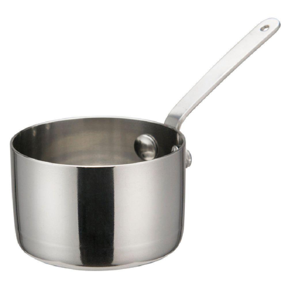 Winco DCWA-102S 5 Oz Mini Sauce Pan Round Stainless Steel with Compact Design