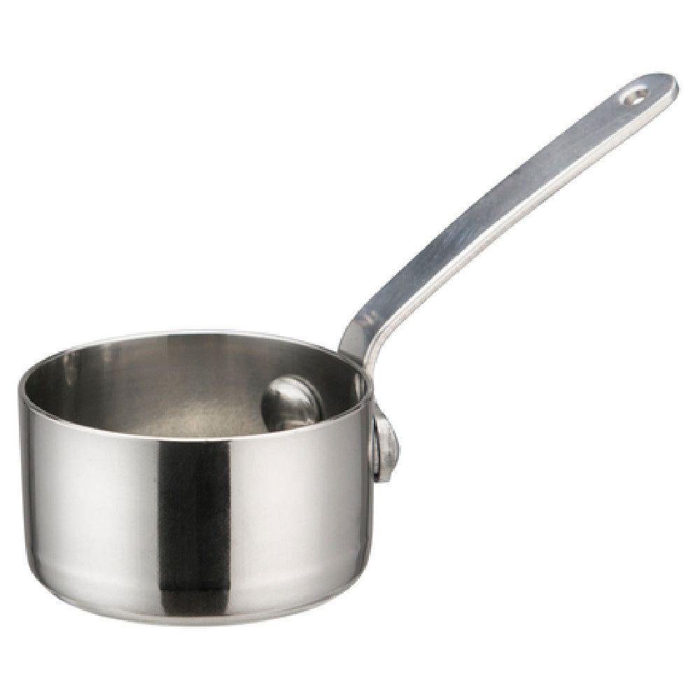 Winco DCWA-101S 2 Oz Miniature Sauce Pan Round Stainless Steel with Compact Design