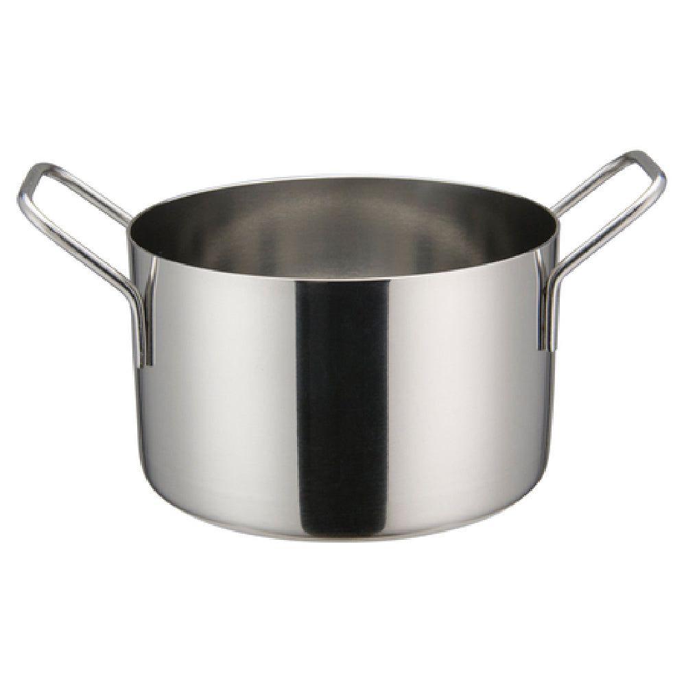 Winco DCWE-105S 28 Oz Round Casserole with Stainless Steel Material