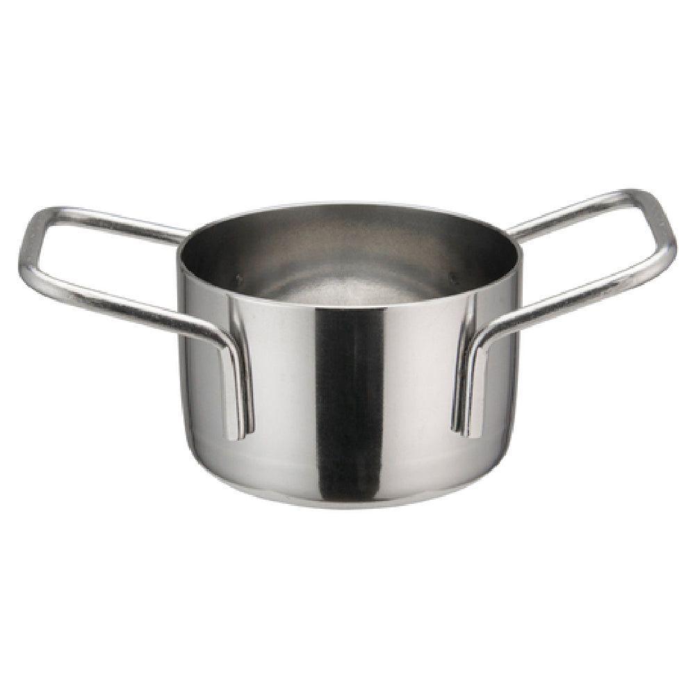 Winco DCWE-101S 5 Oz Mini Casserole Round Stainless Steel - Compact Container
