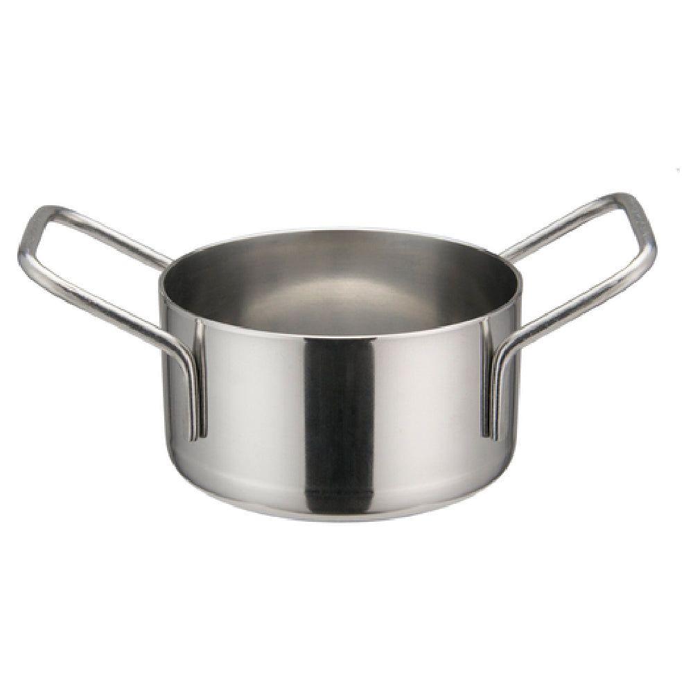 Winco DCWE-102S 7 Oz Round Mini Casserole with Stainless Steel Construction