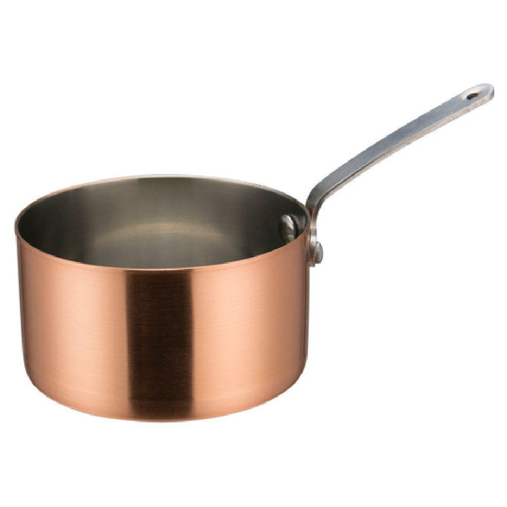 Winco DCWA-205C 18 Oz Copper Mini Sauce Pan Round Design