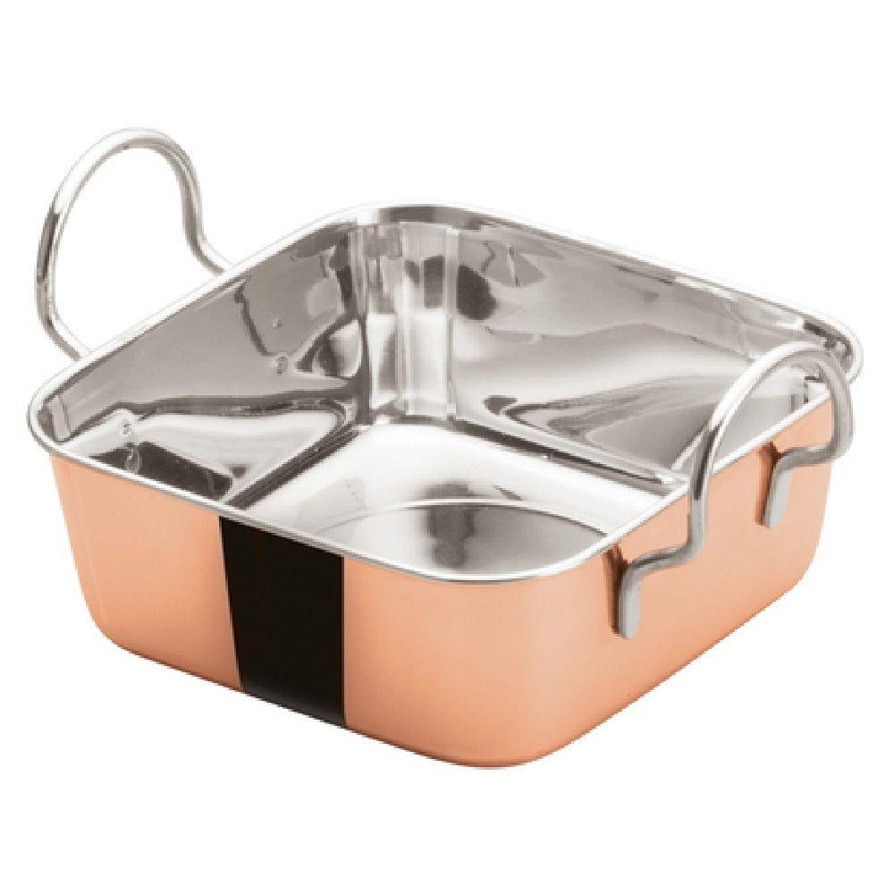 Winco DDSB-202C 24 Oz Mini Roasting Pan Copper-plated Square Cookware