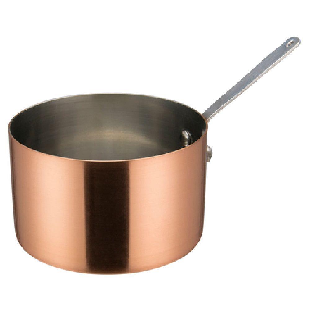 Winco DCWA-206C 28 Oz Copper Plated Mini Sauce Pan 5 Inch Diameter