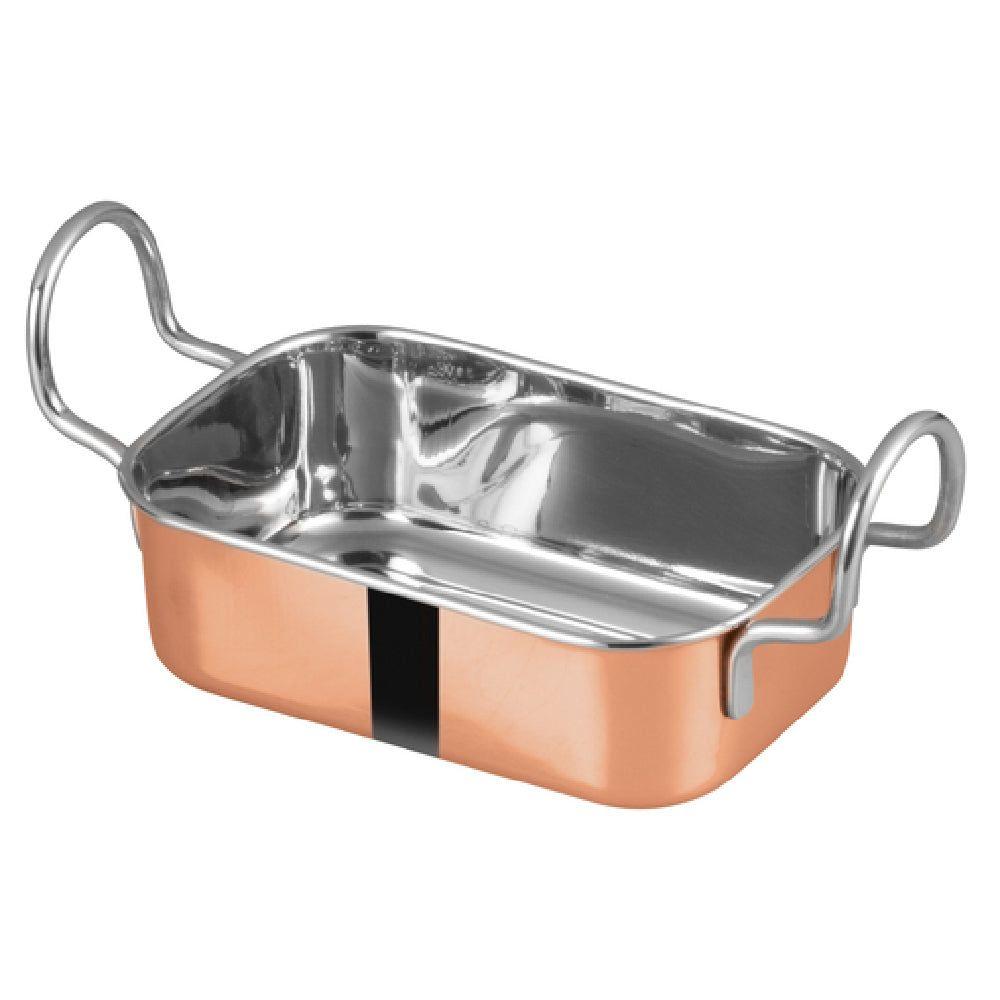 Winco DDSB-204C 16 Oz Mini Roasting Pan Rectangular Copper Plated