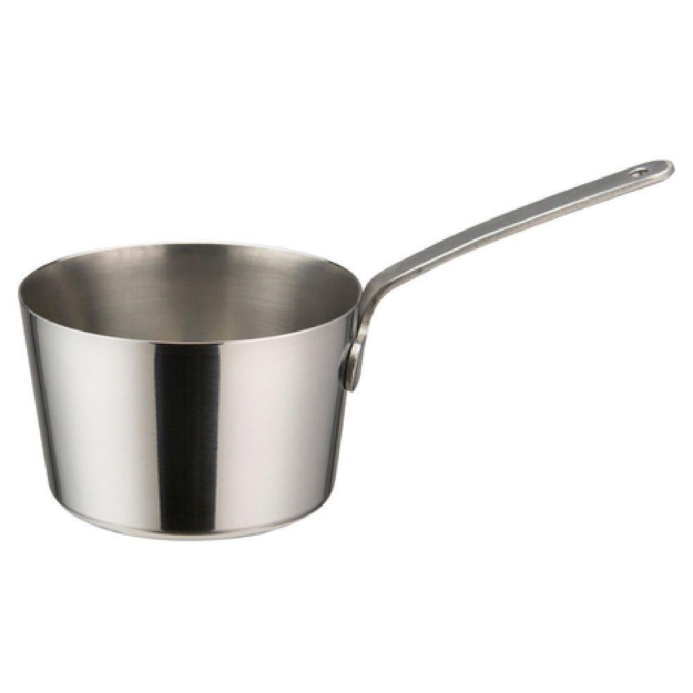 Winco DCWB-102S 9 Oz Mini Sauce Pan Stainless Steel Tapered Design