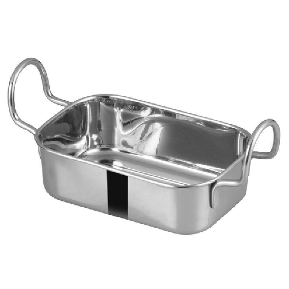 Winco DDSB-103S 11 Oz. Rectangular Mini Roasting Pan Stainless Steel