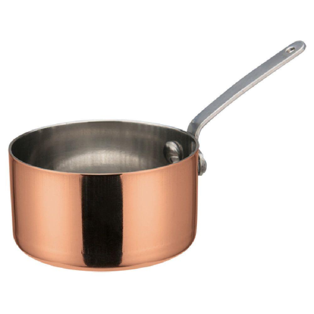 Winco DCWA-203C 7 Oz Copper Plated Mini Sauce Pan 3-1/8 Inch Diameter