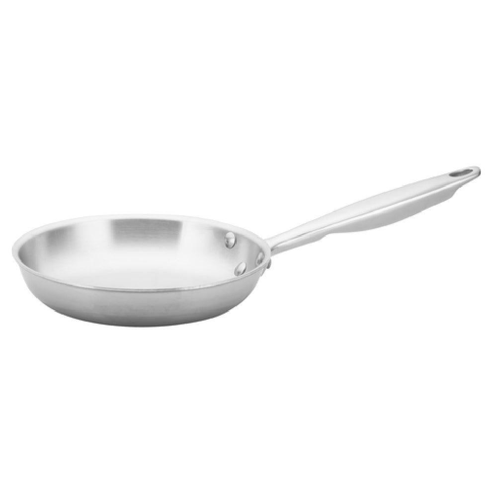 Winco TGFP-7 7 Inch Induction Ready Riveted Handle Fry Pan Aluminum Core Stainless Steel