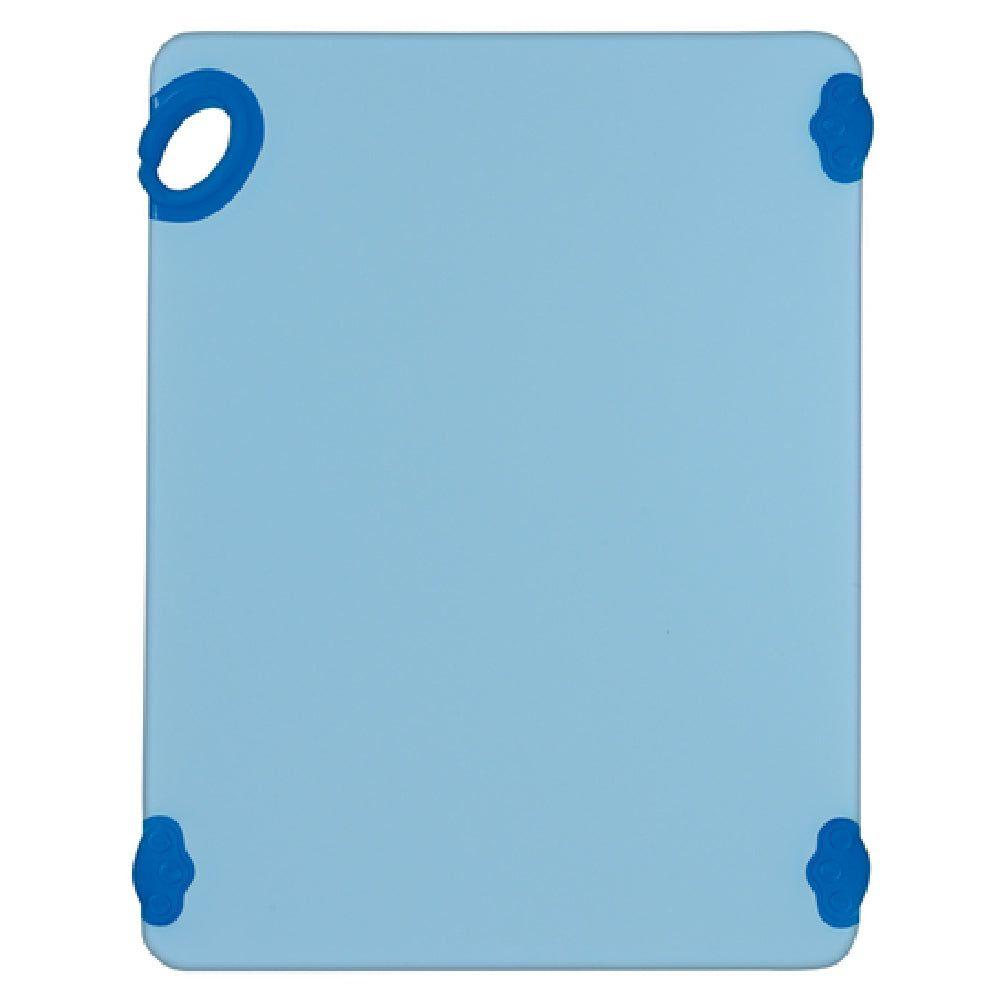 Winco CBK-1520BU 15 Inch Cutting Board Rectangular Blue with Rubber Grip Hook