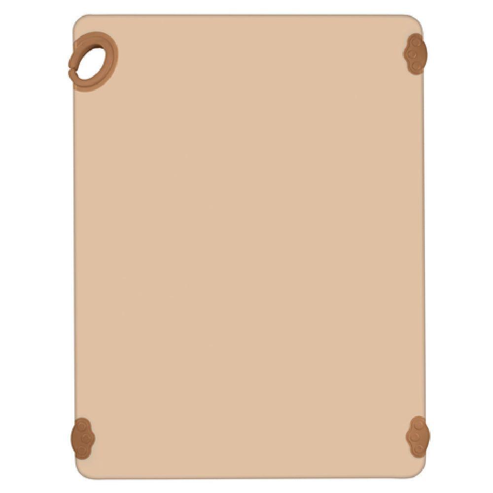 Winco CBK-1824BN 18 Inch with rubber grip hook Rectangular Cutting Board Co-polymer Brown