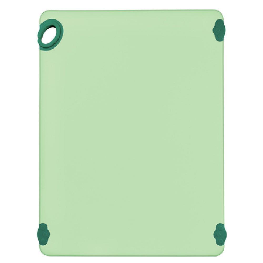 Winco CBK-1824GR 18 Inch Rectangular Cutting Board with Rubber Grip Green Co-Polymer