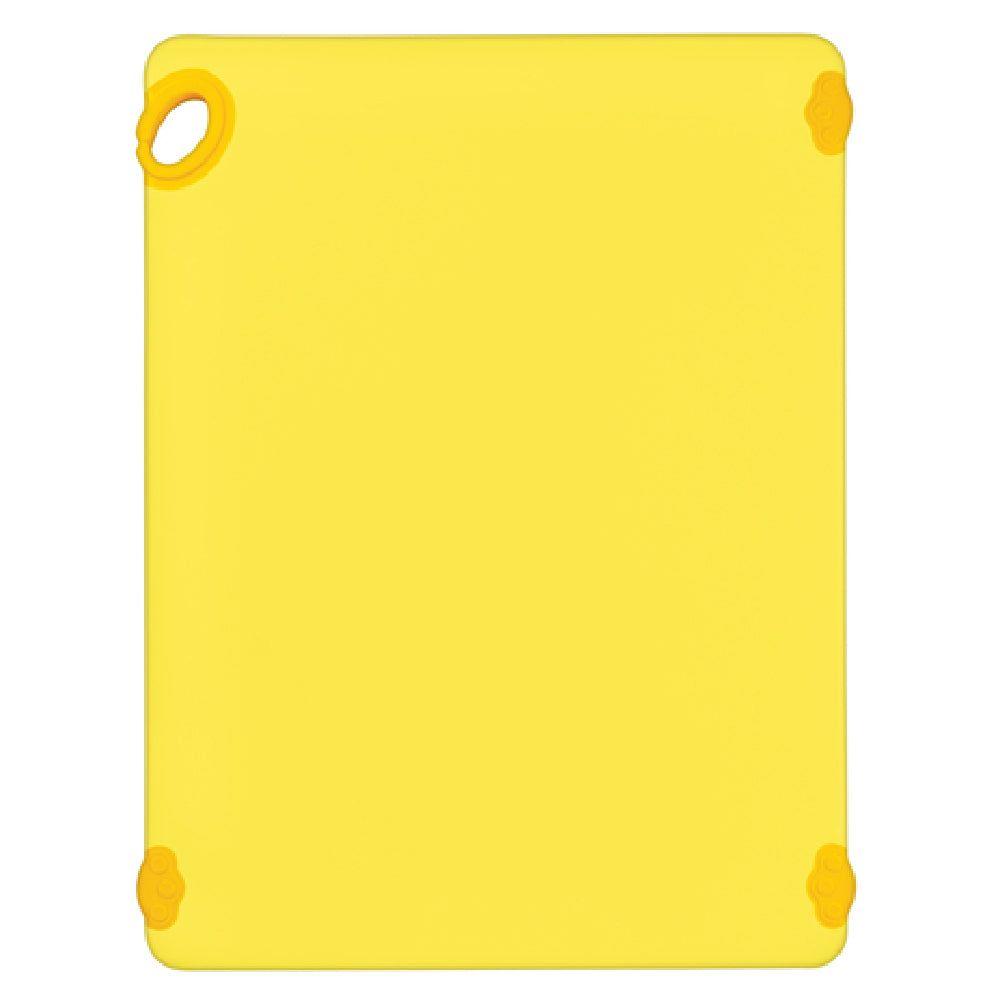 Winco CBK-1824YL 18 Inch Cutting Board with Rubber Grip Hook Yellow Co-polymer
