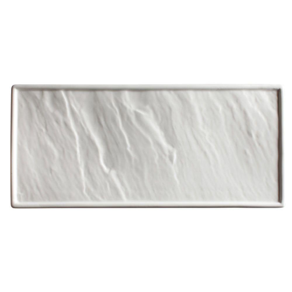 Winco WDP001-201 10 Inch Rectangular Platter with Marble Effect Porcelain