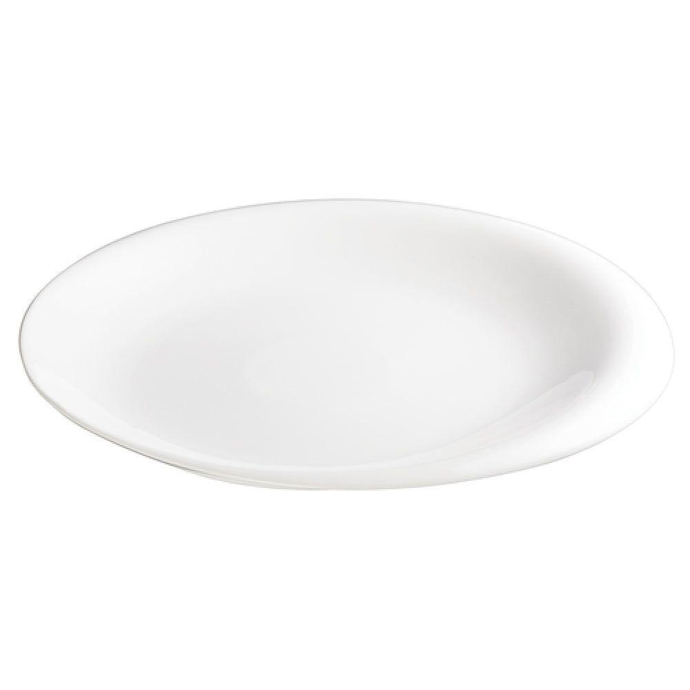 Winco WDP004-204 14 Inch Oval Plate with Dishwasher Safe Porcelain Creamy White
- cs