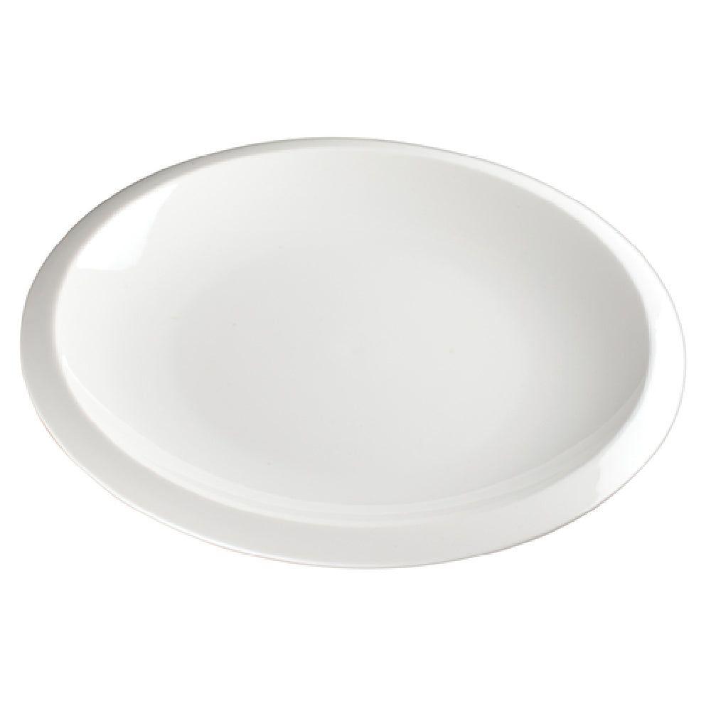 Winco WDP006-203 12-1/2 Inch Oval Plate Dishwasher Safe Porcelain Creamy White
- cs