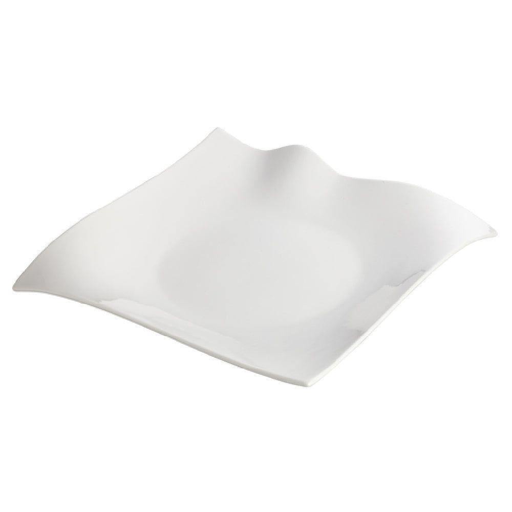 Winco WDP010-103 12 Inch Square Plate Dishwasher Safe Porcelain Bright White
- cs