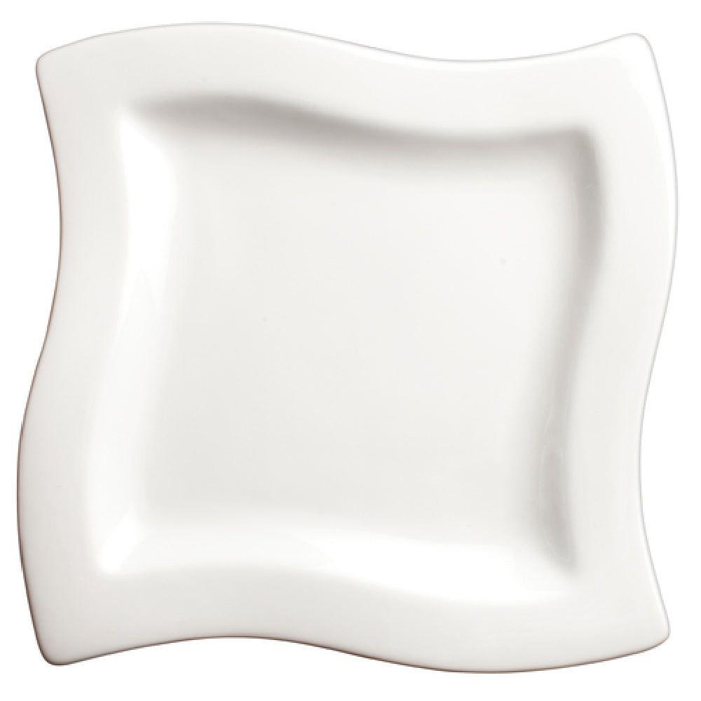 Winco WDP011-101 6 Inch Square Plate Medium Rim Dishwasher Safe Porcelain
- cs