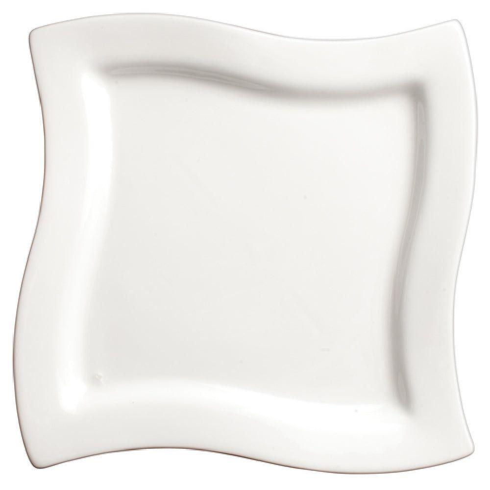 Winco WDP011-102 7-1/2 Inch Square Plate Medium Rim Dishwasher Safe Porcelain
- cs