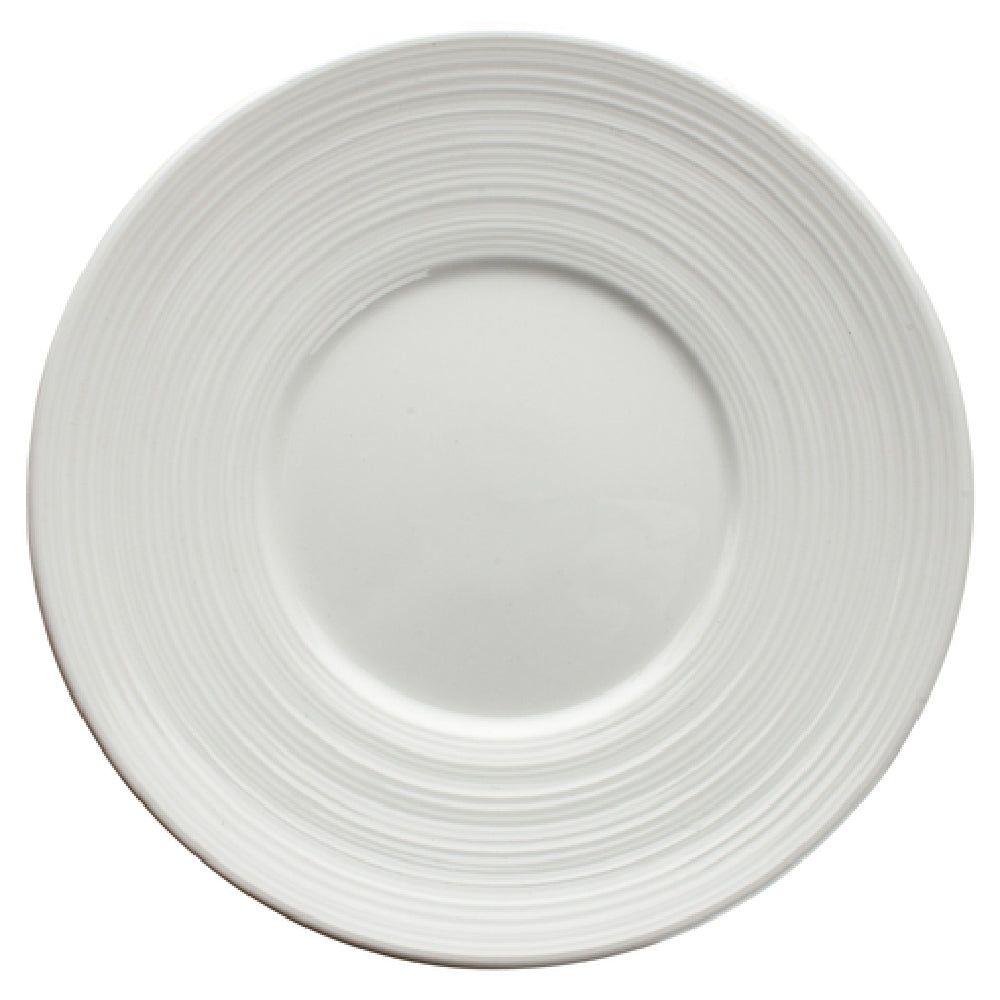 Winco WDP022-105 6-1/2 Inch Diameter Round Plate Embossed Porcelain
- cs