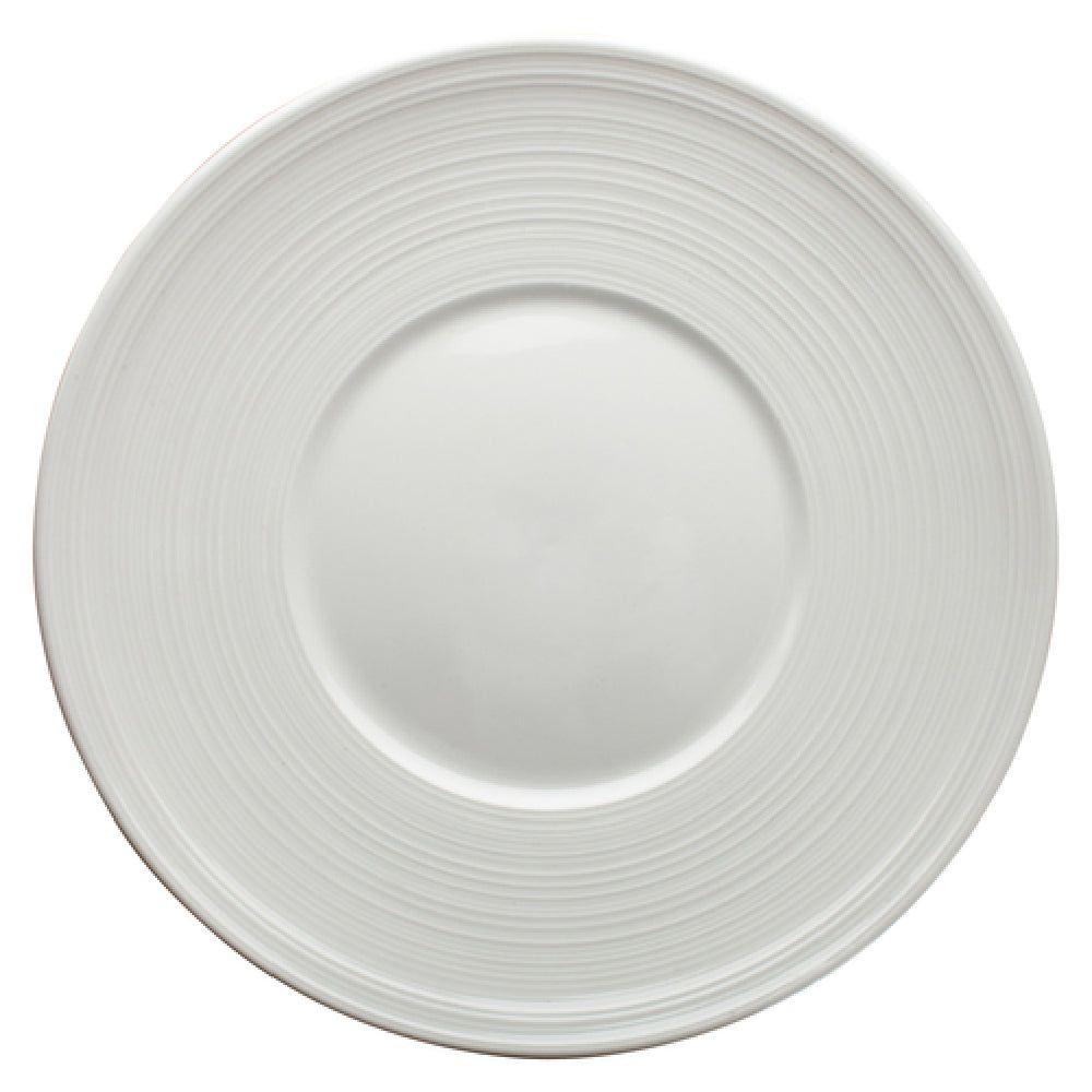 Winco WDP022-107 9 Inch Diameter Porcelain Round Plate with Wide Rim
- cs