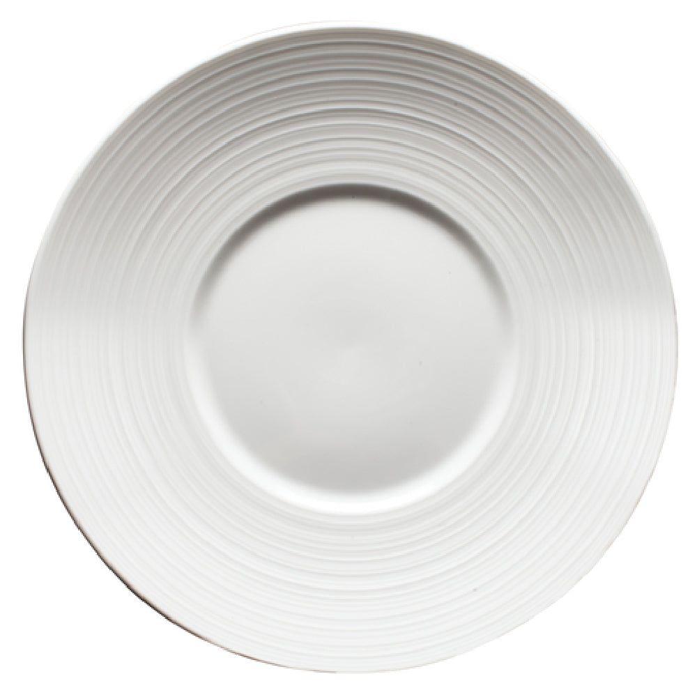 Winco WDP022-108 10 Inch Diameter Round Plate Porcelain Embossed White
- cs